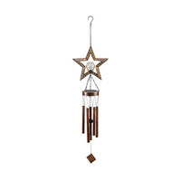 Solar Powered Wind Chimes LED Lights Hanging Decorative Light Garden Yard Outdoor Decor Star Style