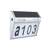 Solar House Number Light Wall Mount Illuminated House Numbers Signs Stainless Steel Address Signs Lamp