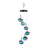 Charming Wind Chimes Hummingbird Feeder for Outdoors Garden Hanging Decor Style 1