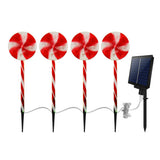 4-in-1 Solar Lollipops Light Candy Lights Christmas Outdoor Garden Lawn Light