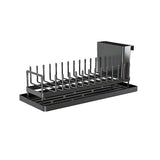 Small Dish Drying Rack for Kitchen Counter Space Saving Dish Drainer Black