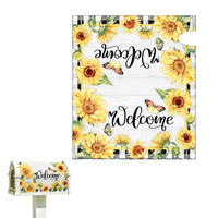 Sunflower Mailbox Cover Magnetic Welcome Mailbox Cover Outdoor Garden Decor