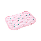 Pet Cooling Mat Breathable Ice Sleeping Pad for Cats Dogs Pink