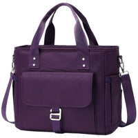 Insulated Lunch Bag Leakproof Lunch Tote Bag with Removable Shoulder Strap for Work Picnic Hiking Purple