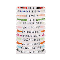 Set of 12Pcs Taylor Swift Songs Inspired Bracelets Fans Friendship Bracelets