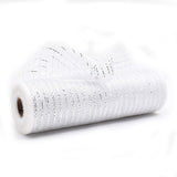 26cm x 10 Yards Christmas Decor Mesh Rolls Plastic Net Ribbon for Wreath Making Decorations 4 Rolls Style 2