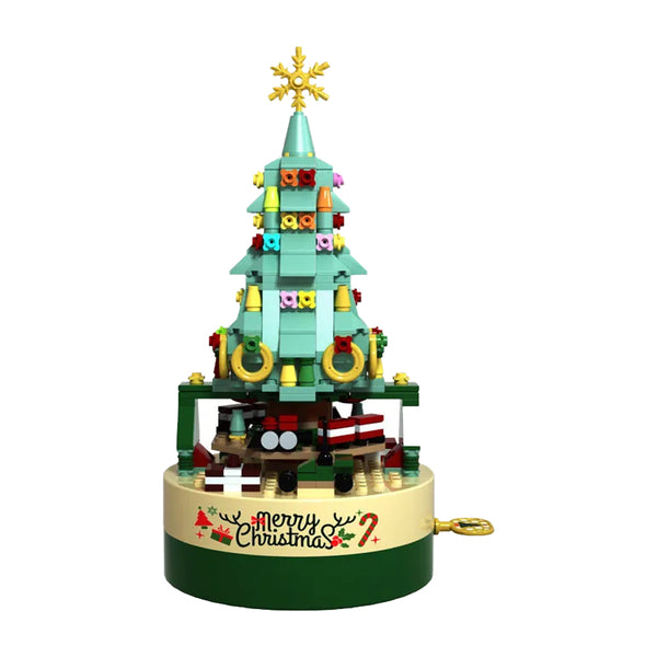 Christmas Tree Music Box Building Block Kits DIY Blocks Assemblable Xmas Decoration Gift