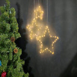 3Pcs 30cm Star Christmas Light Battery Operated Indoor Xmas Party LED Decoration