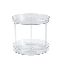 2-Tier Lazy Susan Turntable Spice Rack Cabinet Storage Tray Organizer for Kitchen Countertop