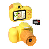 Kids Camera HD Compact Digital Photo and Video Camera with 32GB Memory Card Yellow