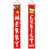 2-in-1 Door Banner Christmas Decor with LED Lights Merry Christmas Welcome Sign Style 1