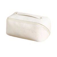 Travel Makeup Bags Wide Open Cosmetic Organizer Bag Toiletry Bag White