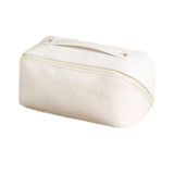 Travel Makeup Bags Wide Open Cosmetic Organizer Bag Toiletry Bag White