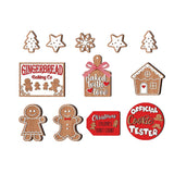 12Pcs Wooden Gingerbread Man Ornaments Christmas Tree Hanging Pendants Xmas Party Decor