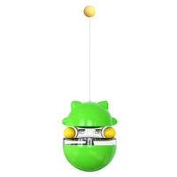 Pet Cat Treat Dispenser Ball Tumbler Interactive Puzzle Ball Pet Slow Feeder Toy Green