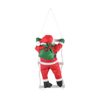 Climbing Santa Decor Santa Claus Climbing on Rope Ladder Christmas Tree Party Home Door Wall Decoration 1 Santa Style