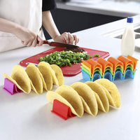 6Pcs Taco Holders Wave Shape Plastic Hard Racks Stand for Barbecue Picnic Cooking