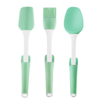 3Pcs Silicone Baking Tool Silicone Oil Brush Scraper Spatula Kitchen Safe Utensils for Grilling Cooking