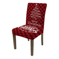 2Pcs Christmas Cahir Cover Stretch Dining Room Chair Protector Cover Style 1