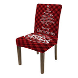 2Pcs Christmas Cahir Cover Stretch Dining Room Chair Protector Cover Style 1