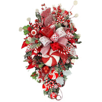 Christmas Wreath Garland Candy Ornament Xmas Door Wall Home Decor