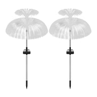 Set of 2Pcs Solar LED Lights Jellyfish Garden Stake Outdoor Lights Style 1