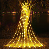 Christmas Decorations Tree Fairy Lights 8 Lighting Modes Waterfall String Lights Yard Party Holiday Decor Warm