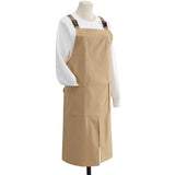 Kitchen Apron with Pockets Chef Apron Adjustable Aprons for Crafting Drawing Khaki