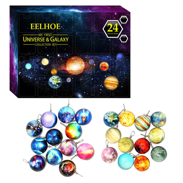 Christmas 24 Days Countdown Toy Set Universe Galaxy Planet Advent Calendar