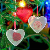 20Pcs Clear Fillable Christmas Hanging Ornaments Heart Shape Baubles Wedding Favours Xmas Decoration