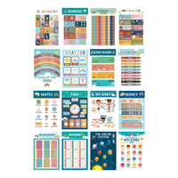 16 Sheets Boho Kids Educational Posters Toddler Learning Posters for Classroom Kindergarten Elementary Education Supplies