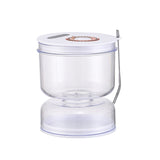 Pickles Jar with Strainer Flip Dry and Wet Dispenser Hourglass Jar with Airtight Lids and Forks