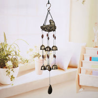 Bird Nest Wind Chime Hanging Decoration for Garden Backyard Church