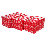 3Pcs Christmas Style Clothes Storage Box Foldable Compartment Clothing Container for Pants Underwear Socks