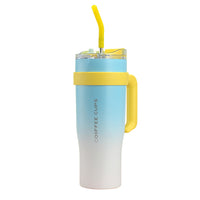 40oz Tumbler with Handle Stainless Steel Water Cup With Lid And Straw Blue