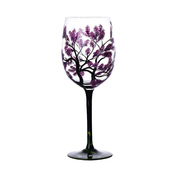 450ml Season Tree Wine Glass Cup Goblet Champagne Cup Home Decor Holiday Party Supplies Spring