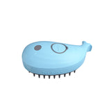 3-in-1 Spray Cat Brush Silicone Pet Massage Grooming Brush Blue