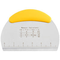 Stainless Steel Pastry Scraper Effortless Dough Cutting Tool with Measuring Scale Yellow