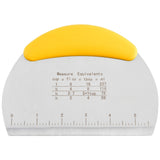 Stainless Steel Pastry Scraper Effortless Dough Cutting Tool with Measuring Scale Yellow