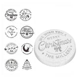 9-Piece Set Merry Christmas Cookie Stamp Cookie Mold 3D Baking Stamp