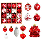 Christmas Ball Ornaments Christmas Tree Decoration Ball Box Gift Glittering Funny Party Decor Style 1