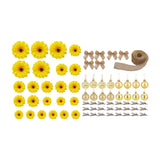 71Pcs Christmas Tree Decoration Kit Sunflower Decoration Christmas Party Decorative Supplies