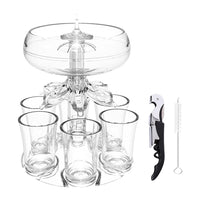 Drink Shot Dispenser with 6 Shot Glasses Set Drinking Game Party Supplies