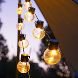 5M 20 Bulbs Retro Solar String Lights Garden LED Festoon Party Globe Outdoor Decor