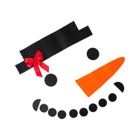 16 Pcs Christmas Snowman Face DIY Stickers Christmas Wall Door Garage Window Decoration