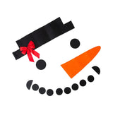 16 Pcs Christmas Snowman Face DIY Stickers Christmas Wall Door Garage Window Decoration