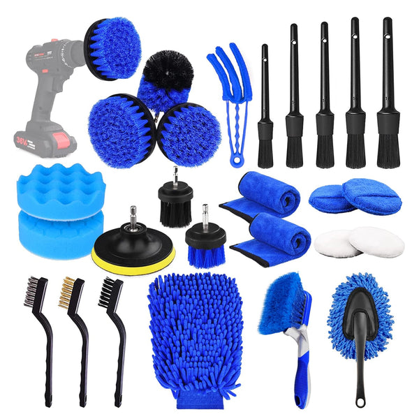 26Pcs Car Detailing Brush Set Car Wash Cleaning Tools Car Care Kit