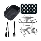 6Pcs Silicone Liner Air Fryer Racks Accessories Air Fryer Racks Accessories for Ninja Dual AF300UK AF400UK