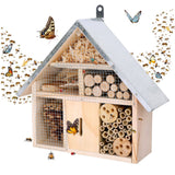 Wooden Insect Bee Butterfly House Outdoor Hanging  Insect Hotel Garden Natural Shelter