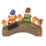 Solar Gnome Statues Light Resin Mushroom Light Garden Yard Ornament Decor